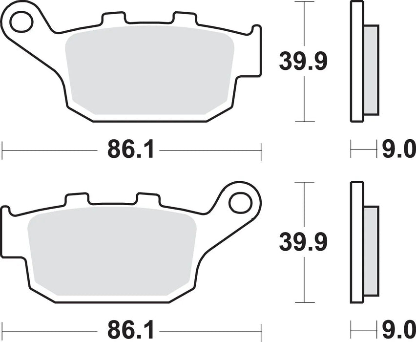 Zontes 368 881LS SBS Sintered Rear Brake Pads
