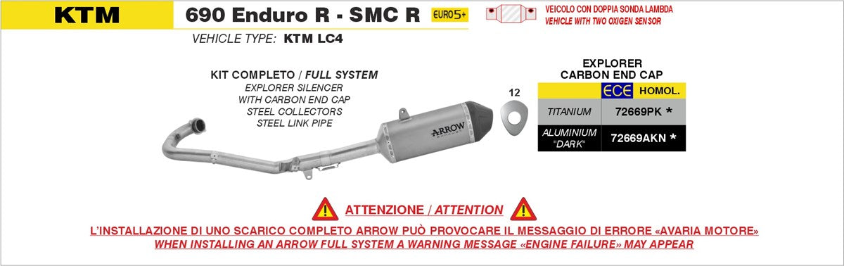 Linea ARROW® Explorer Husqvarna 701 KTM 690 2026+ 71669PK 71669AKN