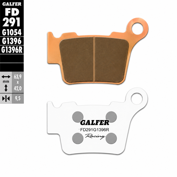 Pastillas Traseras Galfer Racing Sinterizadas HH Rieju 307 FD291G1396R