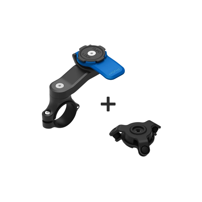 Support de téléphone portable Quad Lock® pour moto–Fixation au guidon avec système de verrouillage sécurisé