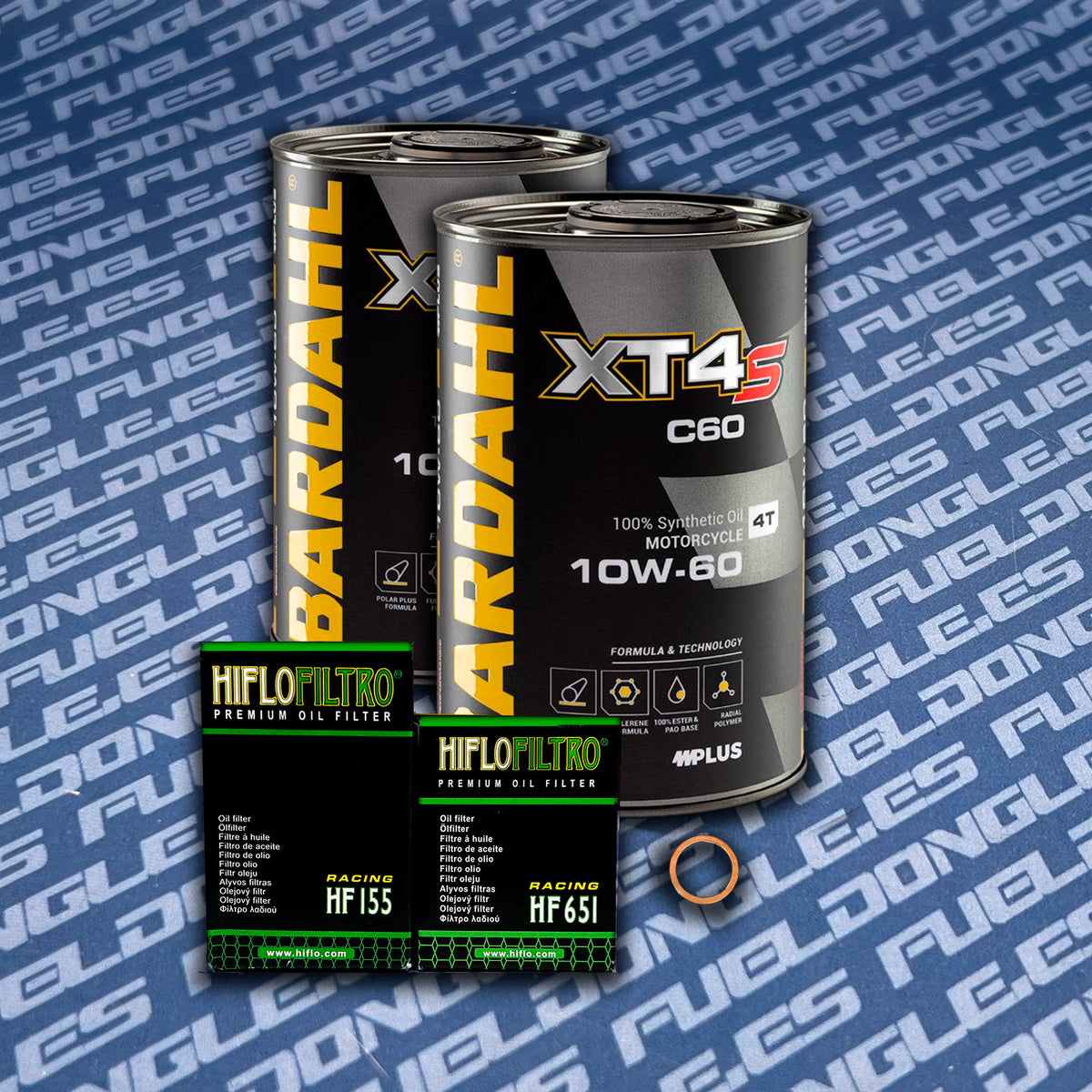 Bardahl XT4-S 10W60 100% Synthetic Racing Engine Oil – 4 Liter Kit (4 X 1L) For Track/Road
