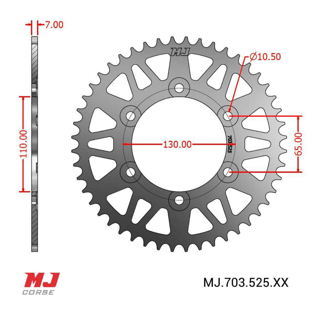 Corona Trasera MJ® 525 Yamaha Tenere 700 19-24