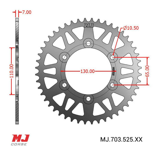 Corona Trasera MJ® 525 Yamaha Tenere 700 19-24