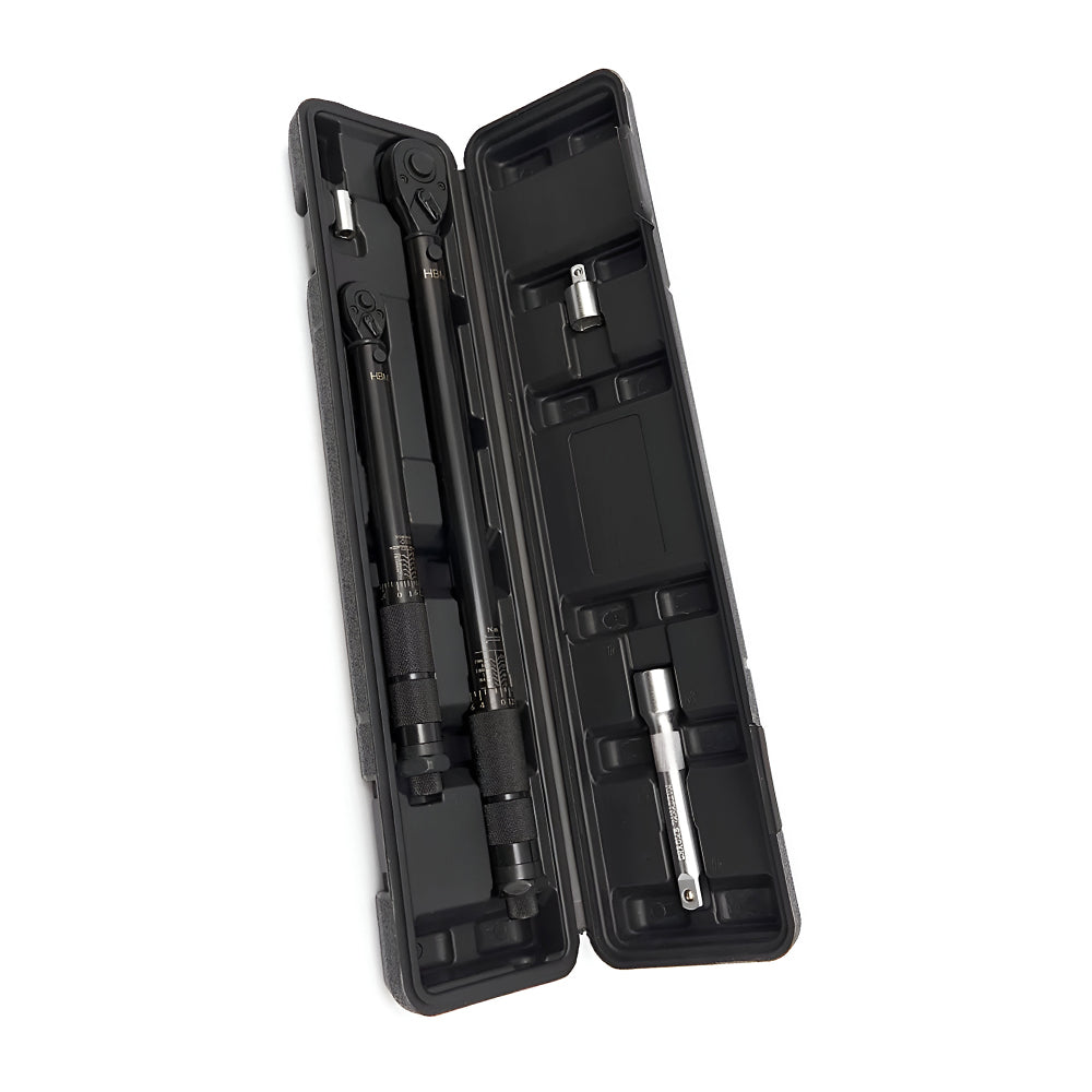 Jeu de clés dynamométriques 1/4" + 1/2" (5 Nm à 210 Nm) 