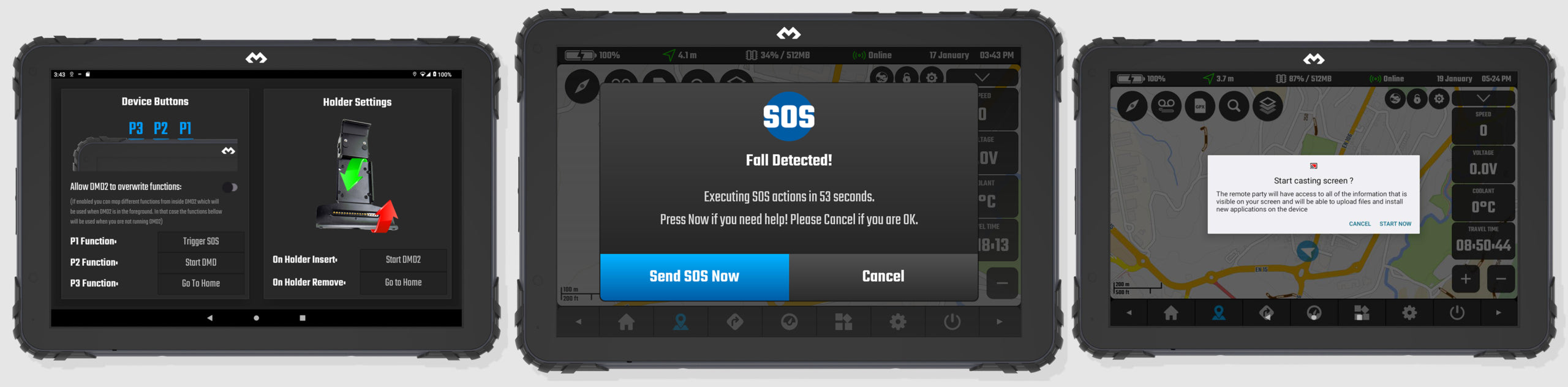 Tablet DMD-T880X Nav Tab (8″) — Tablet de navegación definitiva para moto, aventura y off-road