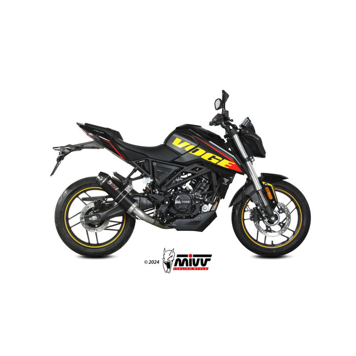 Mivv Full system 1x1 GP Black con tapa carbono Voge Brivido 125R 2023-24 VO.002.LXBC
