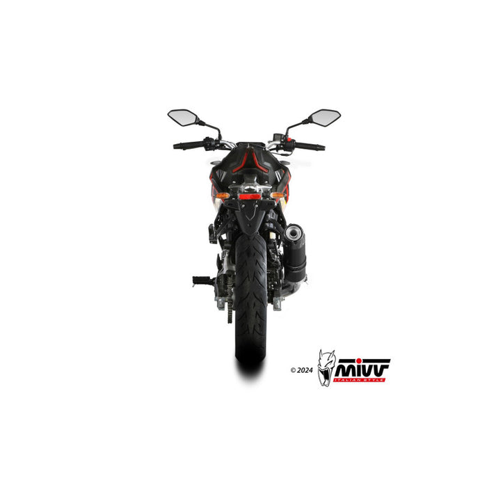 Mivv Full system 1x1 GP Black con tapa carbono Voge Brivido 125R 2023-24 VO.002.LXBC