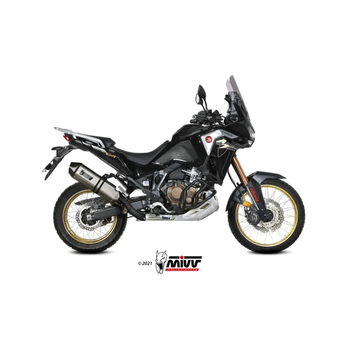 Pot d'échappement MIVV Speed Edge Acier Carbone Honda CRF 1100 L Afrique Twin